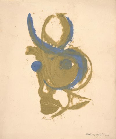 Portrait of a Poet, Inner Image by Onchi Kôshirô