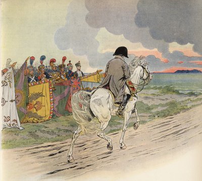 Imaginary Picture of Napoleon on Horseback, Receiving the Respect of the Soldiers of Europe by Onfray de Breville Job