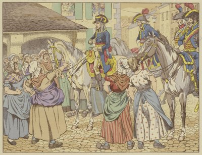 In Paris in 1795 During a Famine, a Fishwife Reproached Napoleon for Getting Fat at the Expense of the People. Smiling, He Replied Look at Me and Say Which of the Two of Us is the Fattest? by Onfray de Breville Job