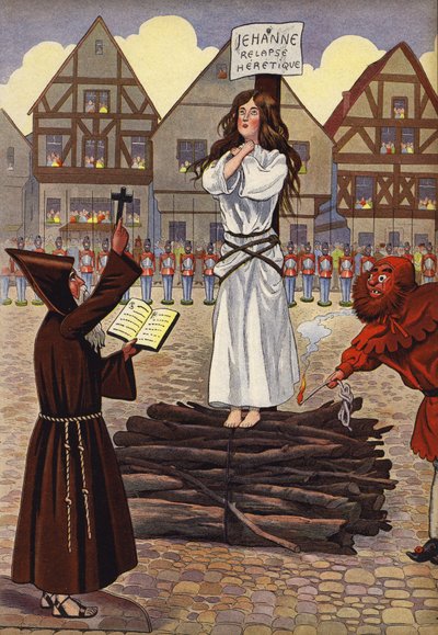 Joan of Arc About to Be Burned at the Stake by Onfray de Breville Job