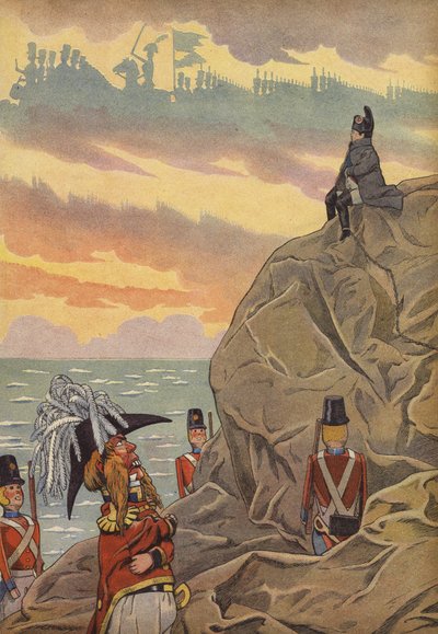 Napoleon at St Helena, Guarded by the British by Onfray de Breville Job