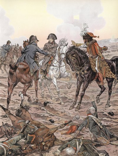 Napoleon During the Battle of Austerlitz by Onfray de Breville Job