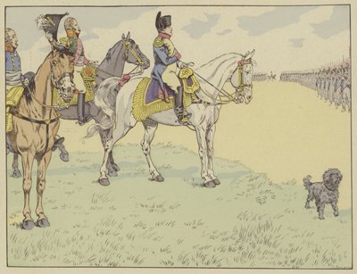 Napoleon Reviewing the French Army After Signing the Treaties of Tilsit, 7 July 1807 by Onfray de Breville Job