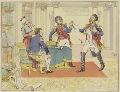 Napoleon Rewarding Marshal Lefevre by Making Him Duke of Danzig After His Capture of the City from the Prussians, 24 May 1807 by Onfray de Breville Job