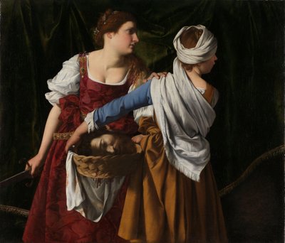 Judith and Her Maidservant with the Head of Holofernes by Orazio Gentileschi
