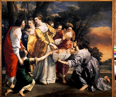 Moses saves the waters of the Nile by Orazio Gentileschi