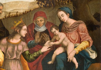 Marriage of St. Catherine (detail) by Orazio da Spinazzola Iacobetta