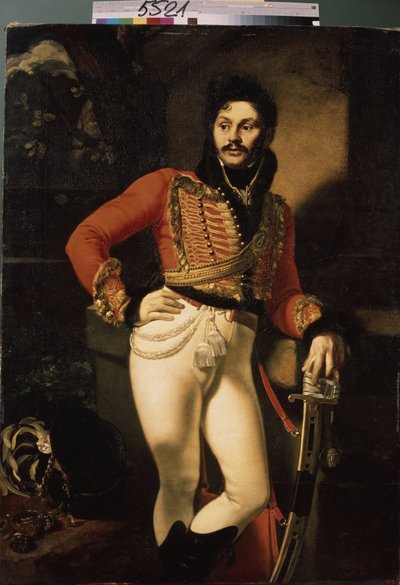 Portrait of the Hussar Colonel Eugraph Davydov by Orest Adamovich Kiprensky