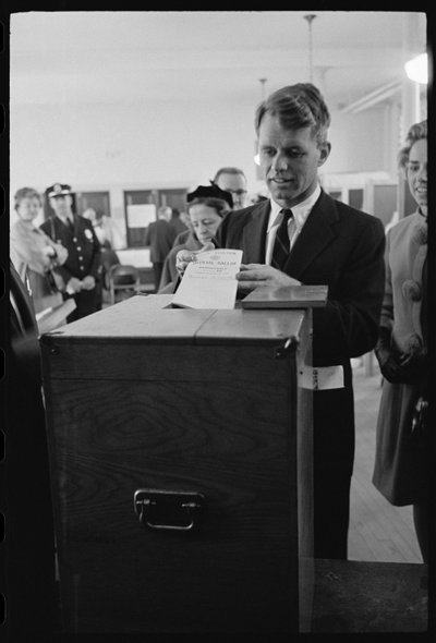 Robert F. Kennedy votes for his brother by Orlando Suero