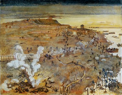 The battle of Belgrade by Oskar Laske