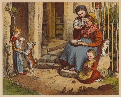 Granny Reading by Oskar Pletsch
