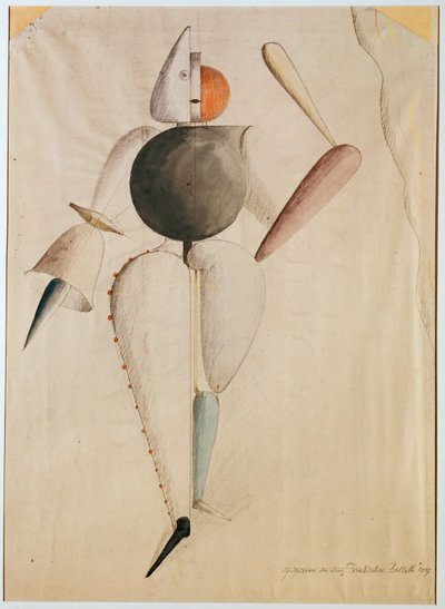 Figurine for The Triadic Ballet by Oskar Schlemmer