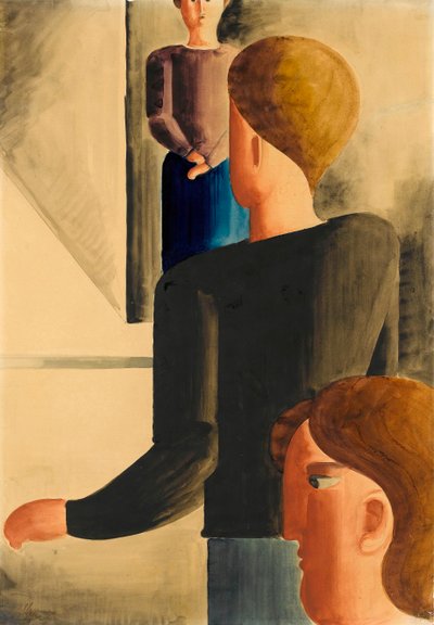 Three Figures in the Room, 1928 by Oskar Schlemmer