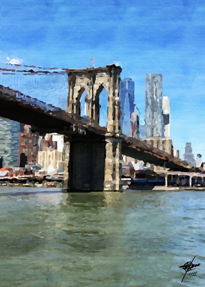 Brooklyn Bridge Reflections by Osvaldo Russo