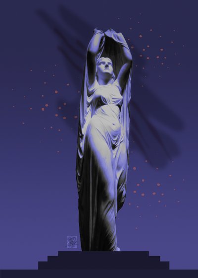 Ethereal Goddess Under Stars by Osvaldo Russo
