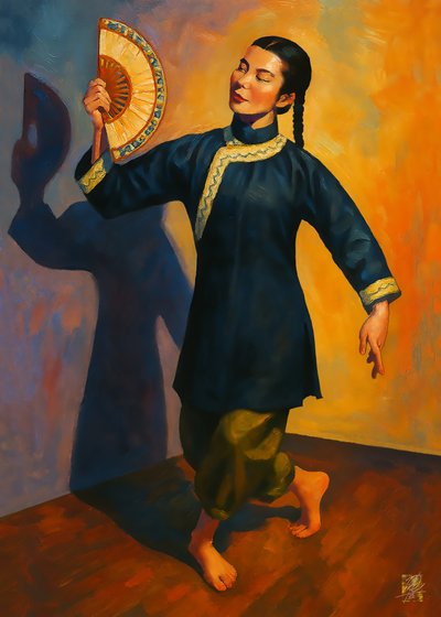 Graceful Fan Dancer by Osvaldo Russo