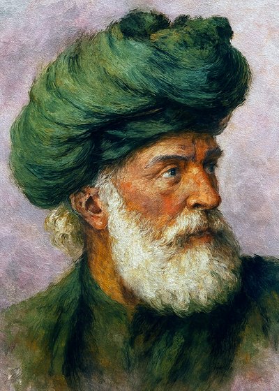 Man in Green Turban by Osvaldo Russo