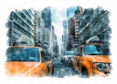 New York City Taxis by Osvaldo Russo