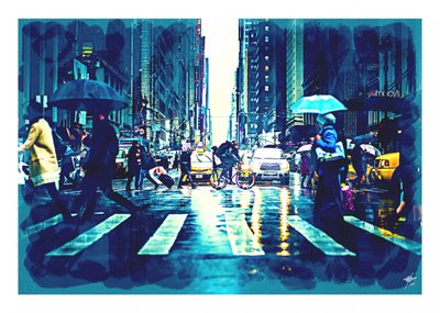 Rainy City Street by Osvaldo Russo