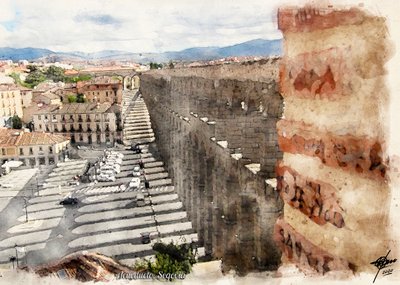 Segovia Roman Aqueduct City by Osvaldo Russo