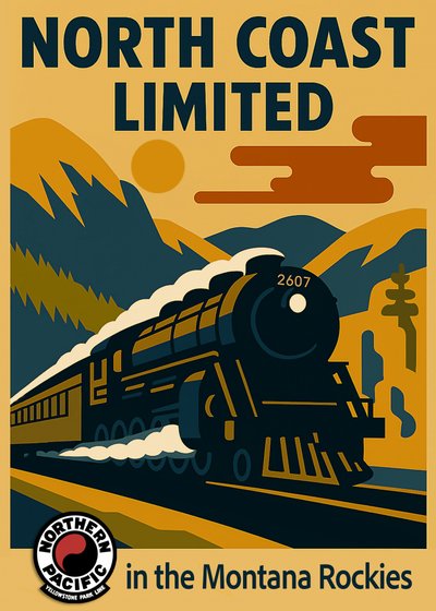 Vintage Mountain Train Journey by Osvaldo Russo