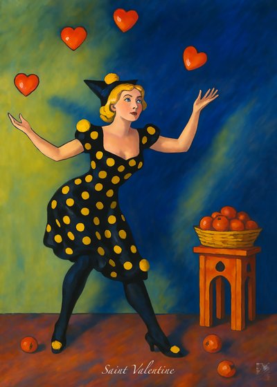 Whimsical Hearts Juggler by Osvaldo Russo