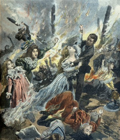 Charity Bazaar Fire by Oswaldo Tofani