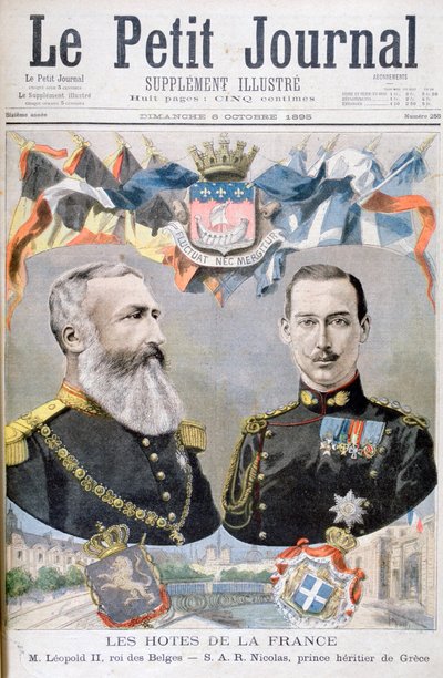 King Leopold II of Belgium and Prince Nicholas of Greece and Denmark, 1895 by Oswaldo Tofani