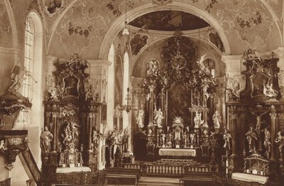 Parish Church, Oberammergau, Interior of the Church by Otto Ballerstedt