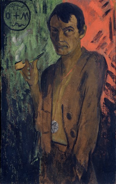 Self-Portrait with Pentagram, c.1924 by Otto Muller or Mueller