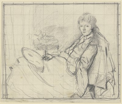 Luise Scholderer on the Ottoman by Otto Scholderer