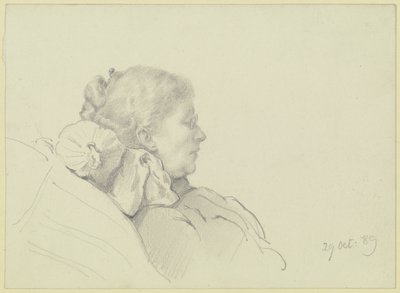 Luise Scholderer reading by Otto Scholderer