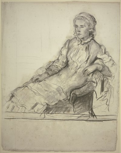 Miss Cobden in the Armchair by Otto Scholderer