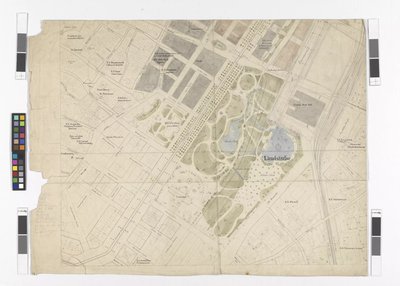 General Regulation Plan: Map Sheet Excerpt Eastern Part of the Inner City and the Ring Road, City Park and Central Market Hall by Otto Wagner