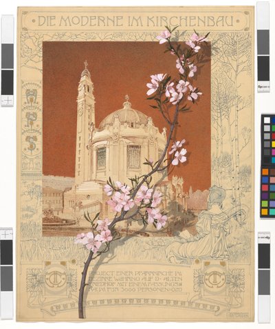 Parish Church in Währing, display panel “Modernity in Church Architecture” by Otto Wagner