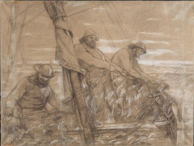 Hornbæk Fishermen Catching Herring. Early Morning by Peder Severin Krøyer