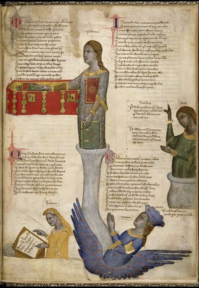 Four Muses From Regia Carmina by Convenevole da Prato by Pacino di Buonaguida