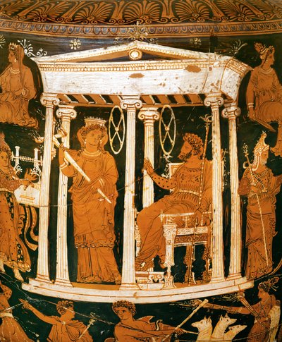 Hades and Persephone in Their Palace in the Underworld (pottery) by Painter Underworld