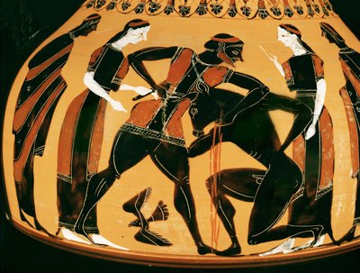 Theseus kills the Minotaur by Painter of the Birth of Athena