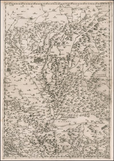 1513 Map Centered on Transylvania by Paolo Forlani by Paolo Forlani