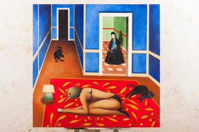 Annunciation in Blue Velvet, 2016 by Paolo Perfranceschi
