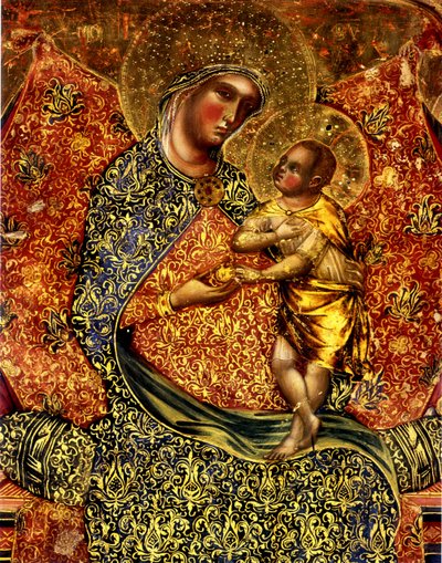 Madonna and Child Enthroned with Two Angels by Paolo Veneziano