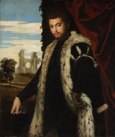 Portrait of a Young Man Wearing Lynx Fur by Paolo Veronese