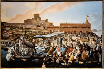 The Tuna Fish Mattanza in Solanto in the Presence of the Royal Family by Paolo de Albertis