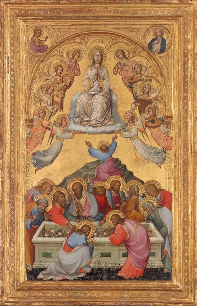 The Assumption of the Virgin with Busts of the Archangel Gabriel and the Virgin by Paolo di Giovanni Fei
