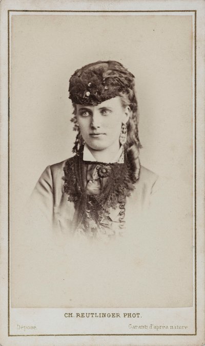 Portrait of Christine Nilsson 1843-1921 by Paris . Photo studio Reutlinger