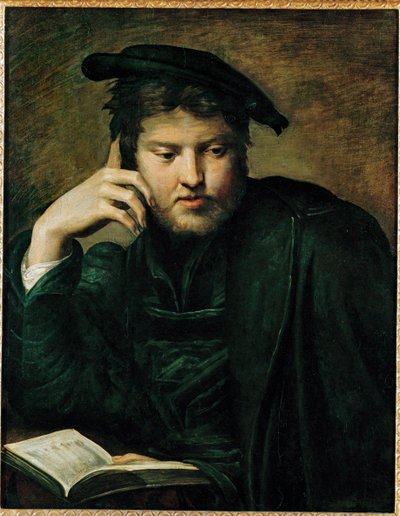 Man with Book, Early Work by Parmigianino (1503 40)