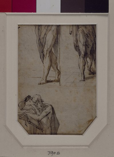 Studies of men by Parmigianino