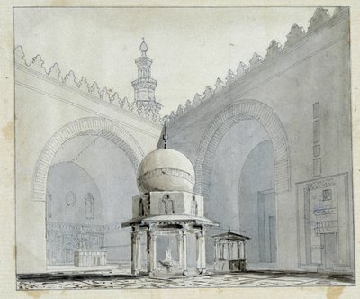 Court of the Mosque of Sultan Hassan, Cairo by Pascal Xavier (after) Coste