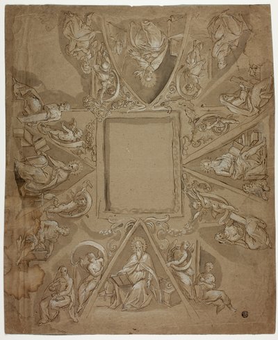 Ceiling Decoration with Four Fathers of the Church, Sibyls and Prophets by Pasquale Cati